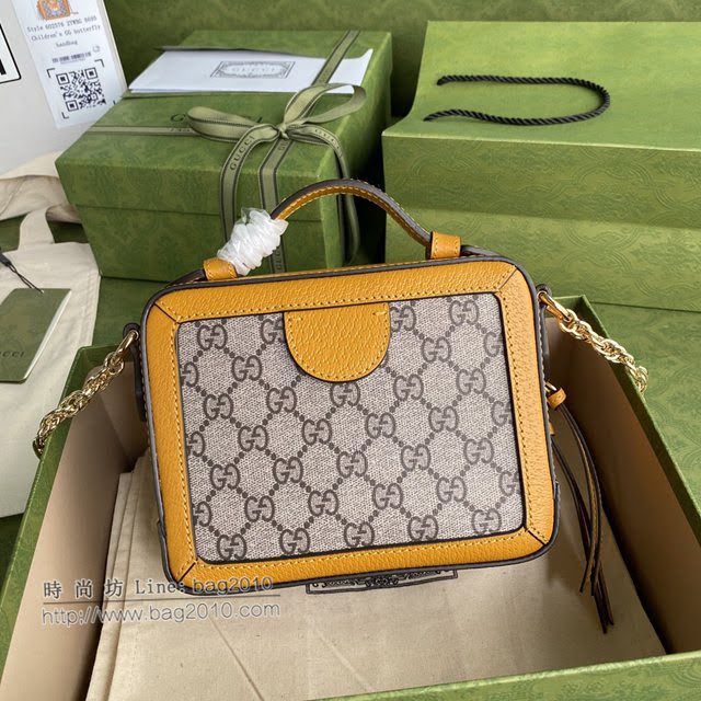 Gucci顶级男女包包 古驰Ophidia Web泰迪熊迷你箱织带邮差包 Gucci手提肩背斜挎包 602576  gdj1637